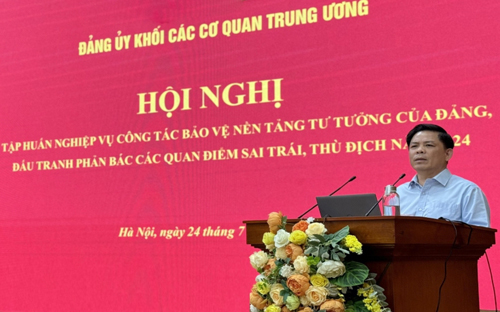 Tập huấn nghiệp vụ công tác bảo vệ nền tảng tư tưởng của Đảng, đấu tranh phản bác các quan điểm sai trái, thù địch