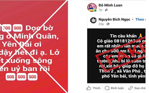 Yên Bái: Cảnh giác tình trạng lợi dụng bão lũ để kêu gọi từ thiện