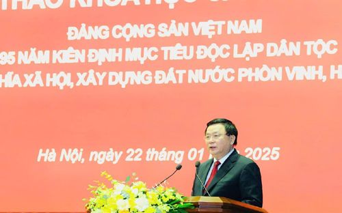 Hội thảo khoa học quốc gia: “Đảng Cộng sản Việt Nam - 95 năm kiên định mục tiêu độc lập dân tộc và chủ nghĩa xã hội, xây dựng đất nước phồn vinh, hạnh phúc”